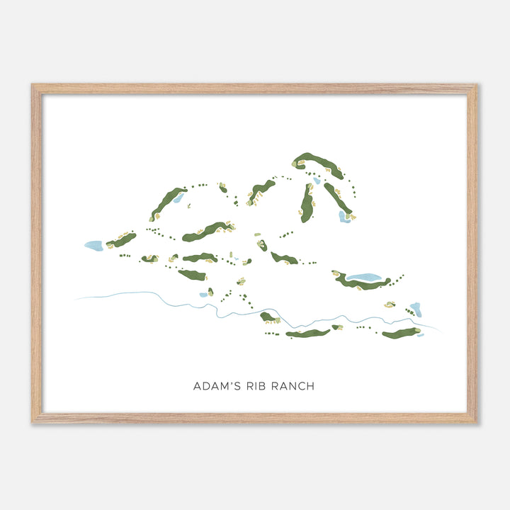 Print of Adam'S Rib Ranch Modern Map