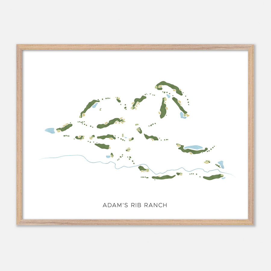 Print of Adam'S Rib Ranch Modern Map