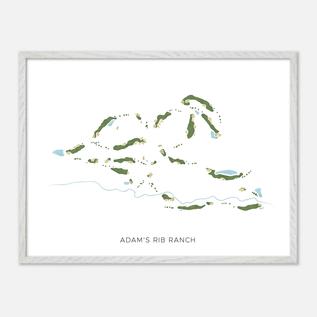 Print of Adam'S Rib Ranch Modern Map