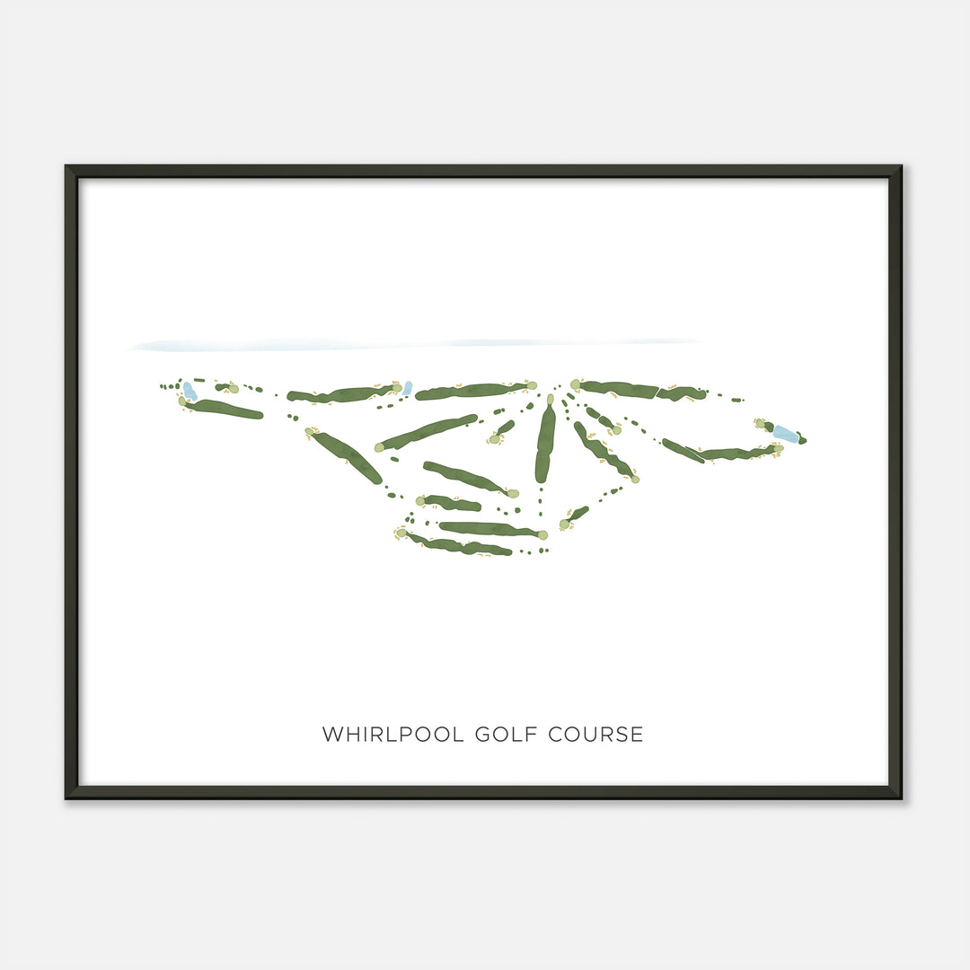Print of Whirlpool Golf Course Modern Map