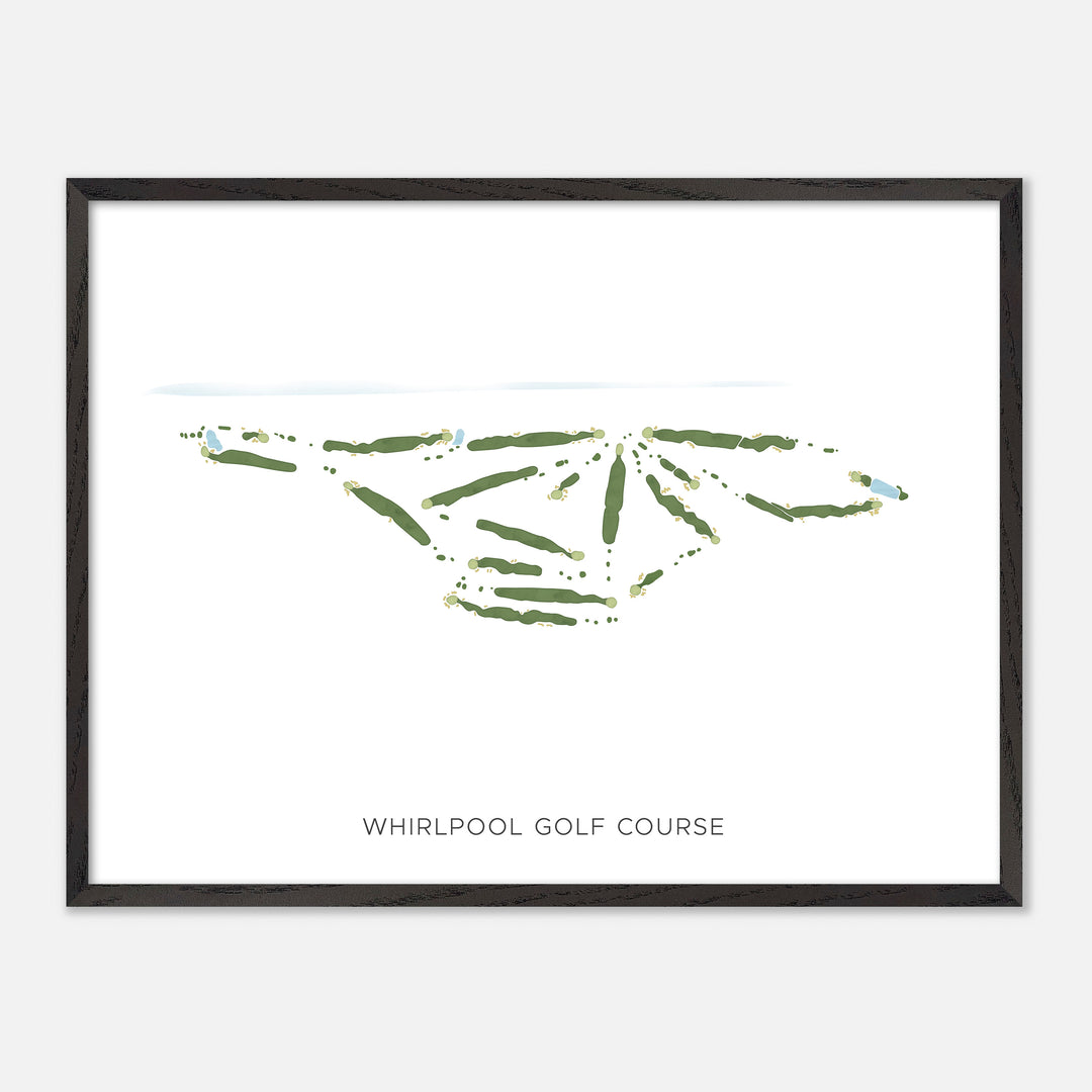 Print of Whirlpool Golf Course Modern Map