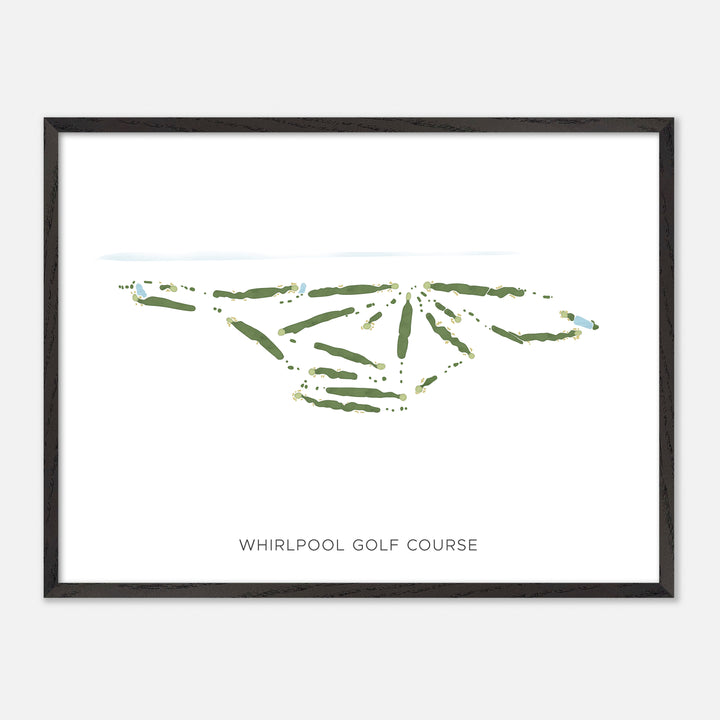 Print of Whirlpool Golf Course Modern Map