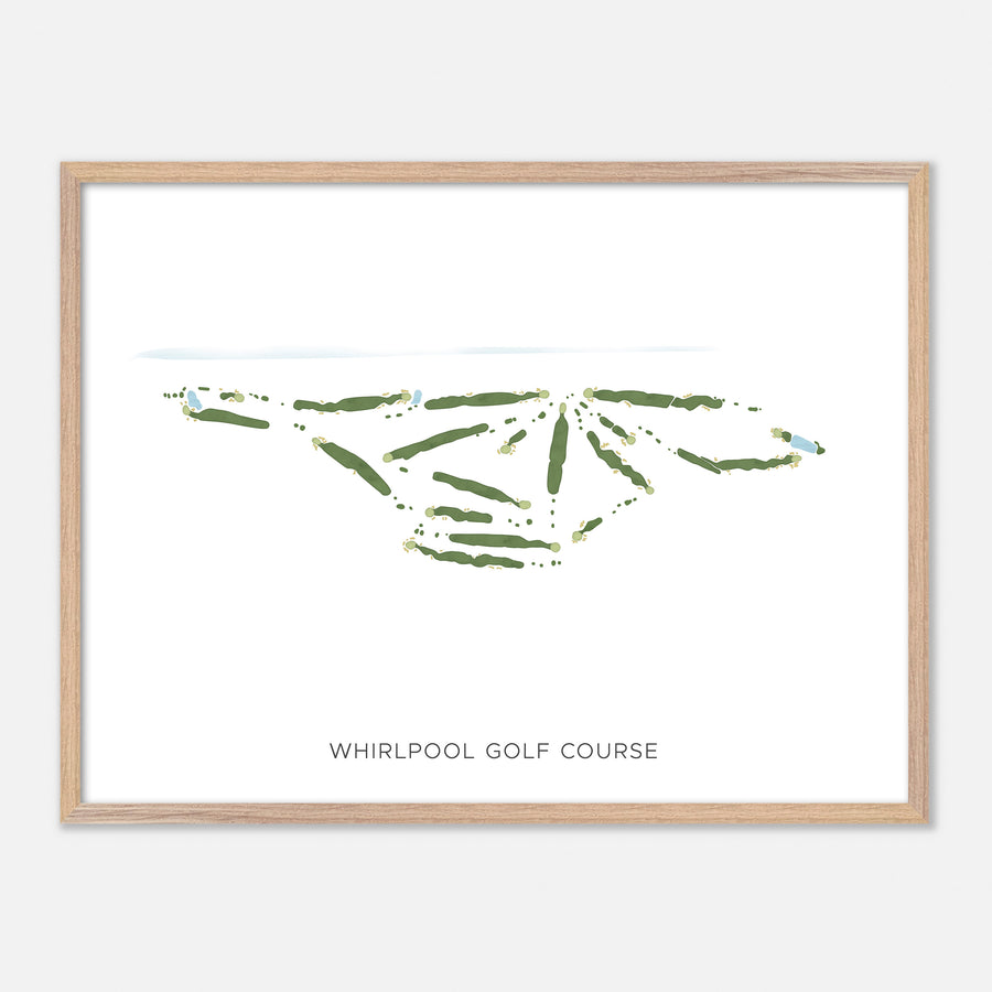 Print of Whirlpool Golf Course Modern Map