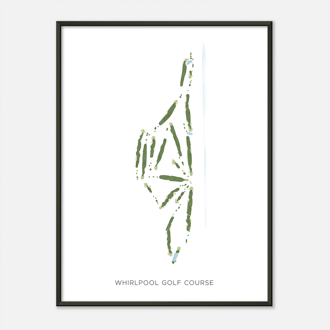 Print of Whirlpool Golf Course Modern Map