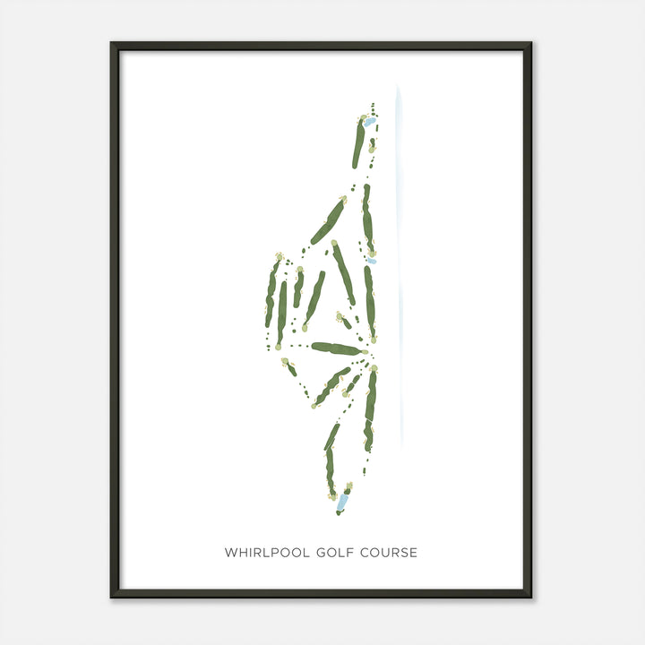 Print of Whirlpool Golf Course Modern Map