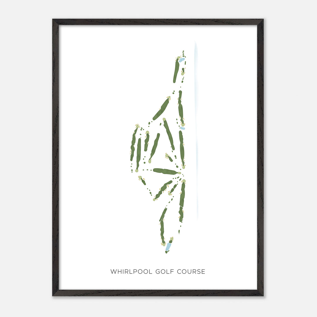 Print of Whirlpool Golf Course Modern Map