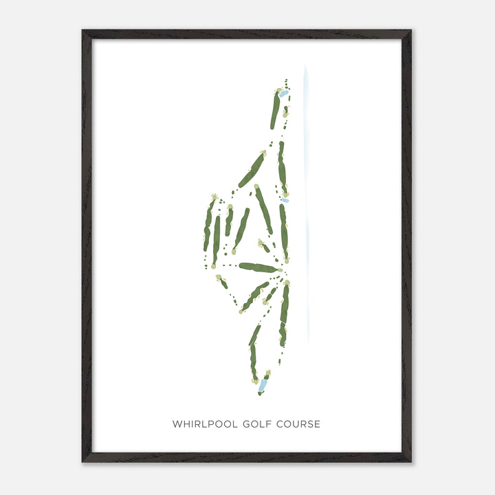 Print of Whirlpool Golf Course Modern Map
