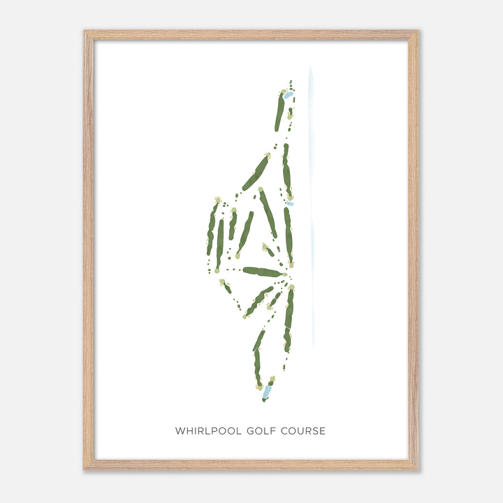 Print of Whirlpool Golf Course Modern Map