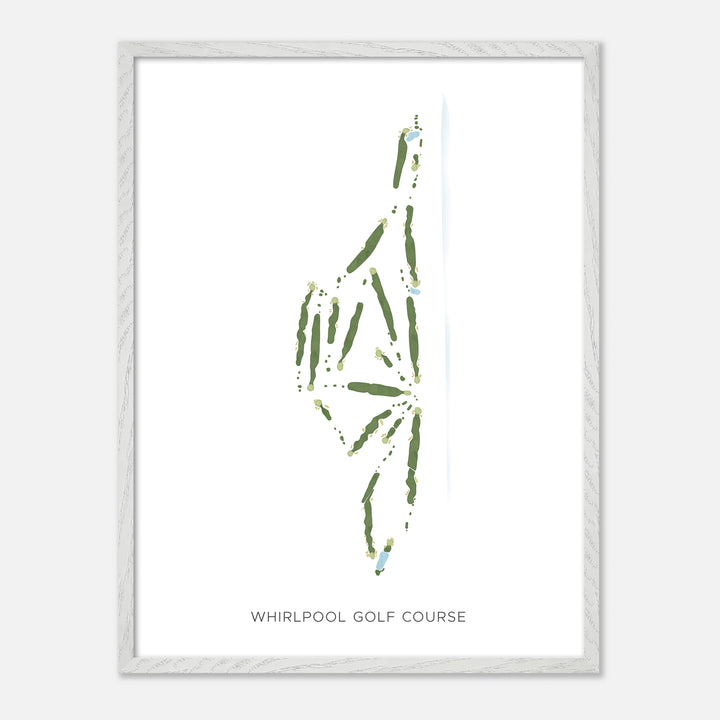 Print of Whirlpool Golf Course Modern Map