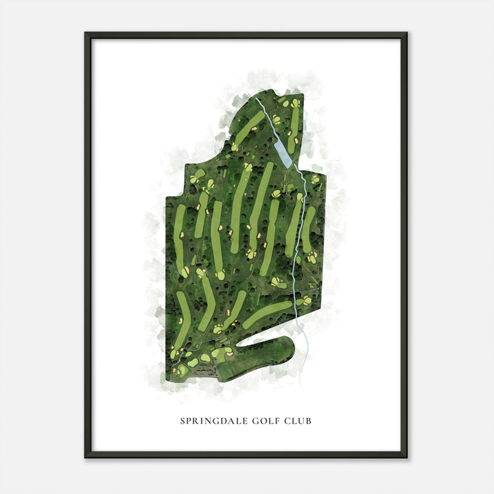 Print of Springdale Golf Club Classic Map