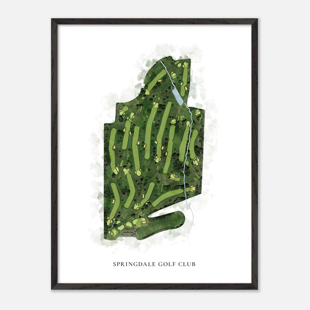 Print of Springdale Golf Club Classic Map