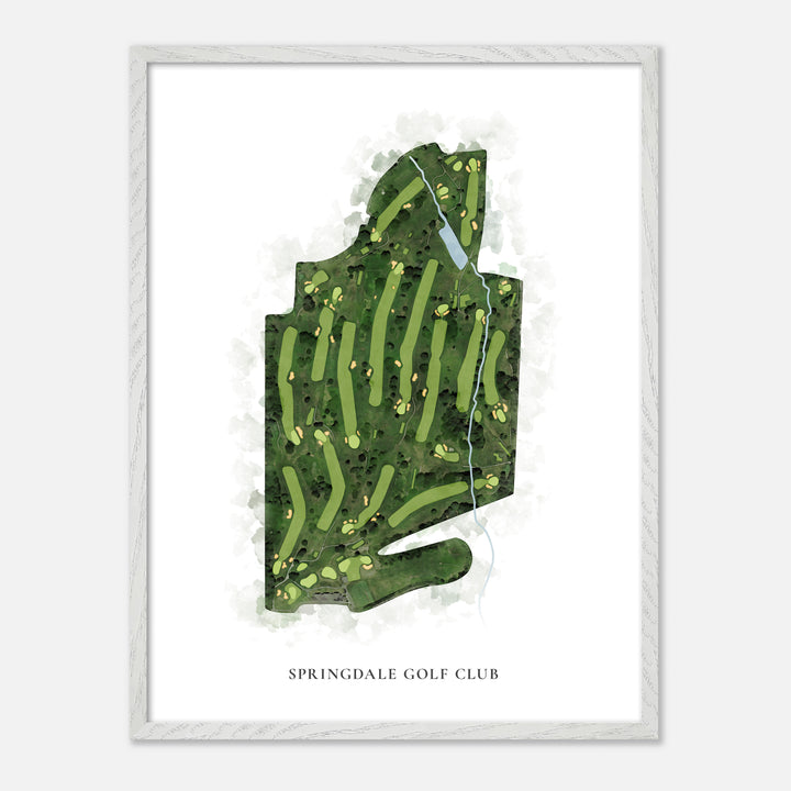 Print of Springdale Golf Club Classic Map