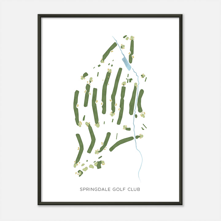 Print of Springdale Golf Club Modern Map