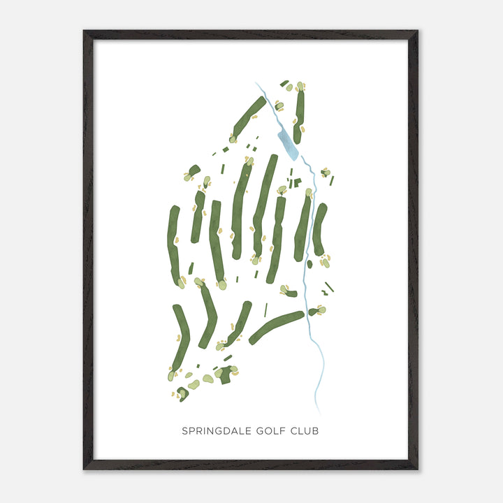 Print of Springdale Golf Club Modern Map