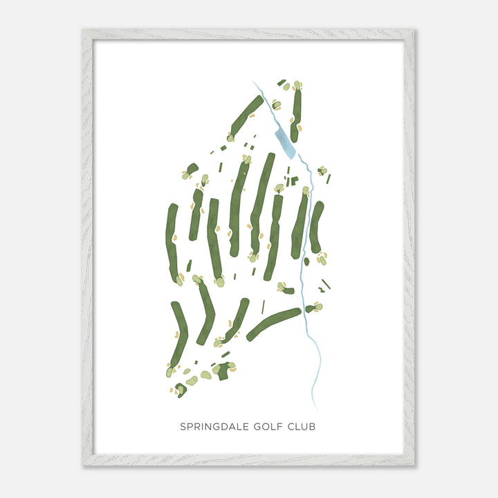 Print of Springdale Golf Club Modern Map