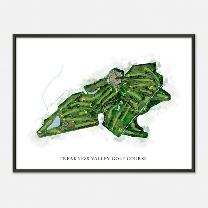 Print of Preakness Valley Golf Course Classic Map