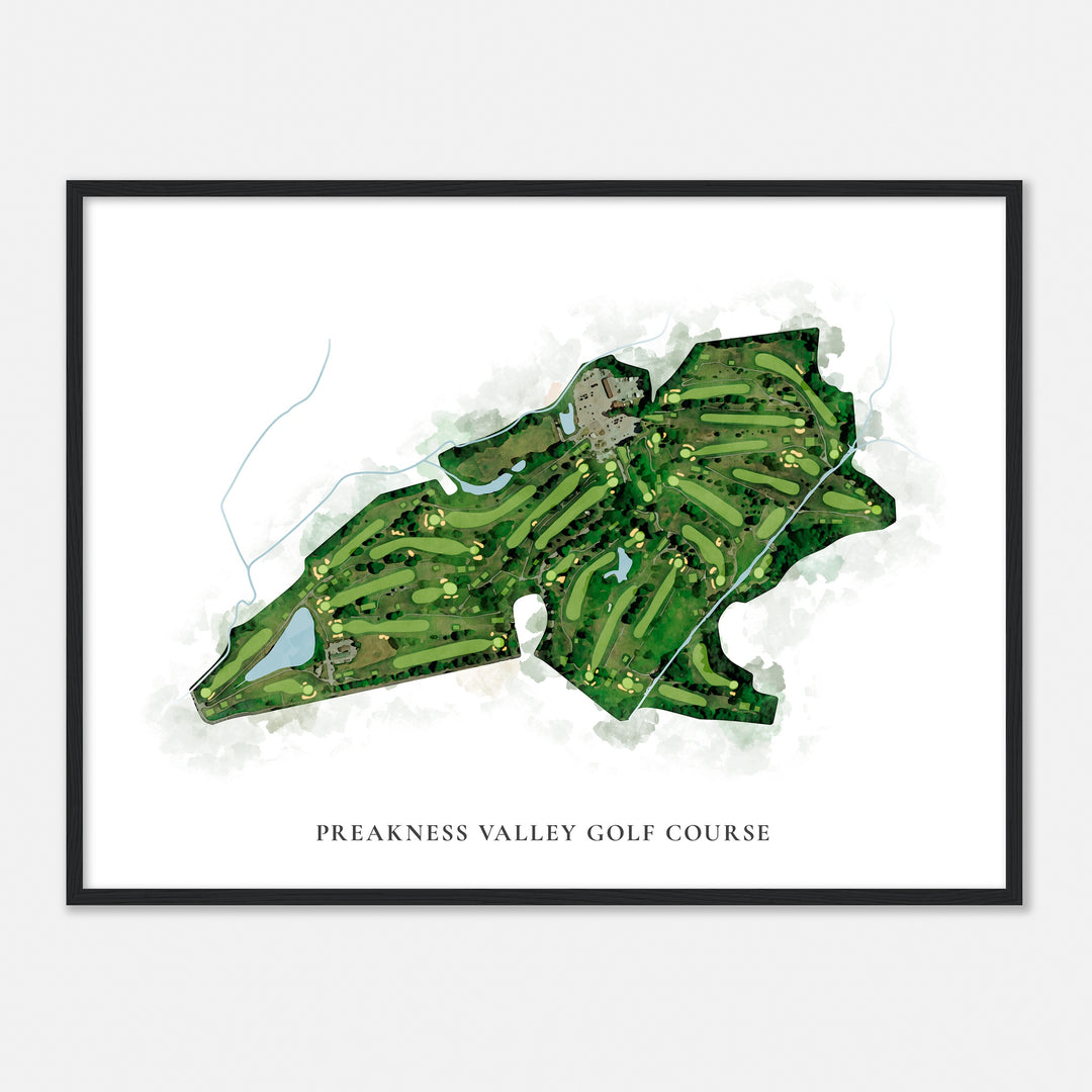 Print of Preakness Valley Golf Course Classic Map
