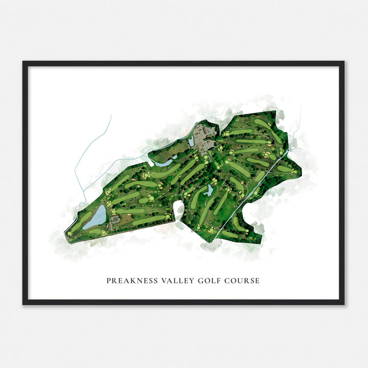 Print of Preakness Valley Golf Course Classic Map