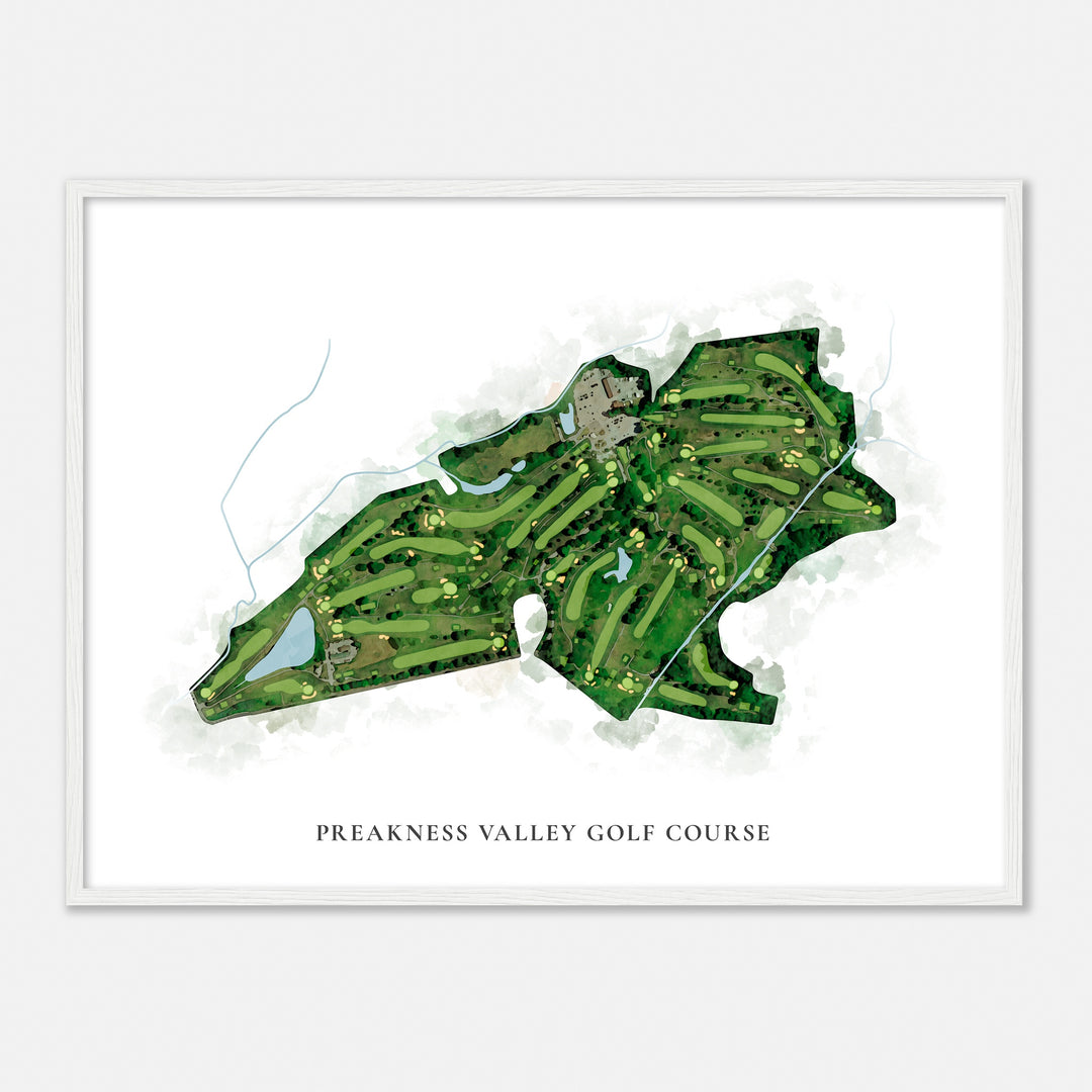 Print of Preakness Valley Golf Course Classic Map