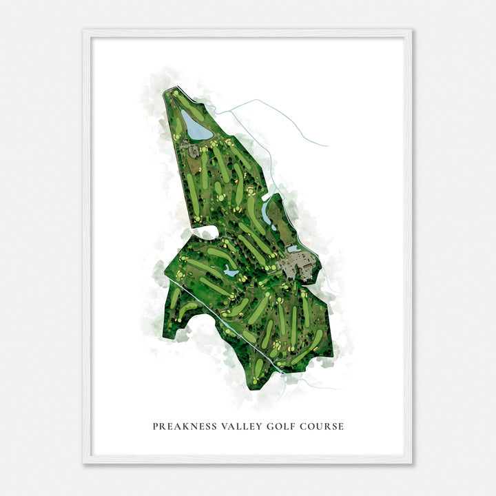 Print of Preakness Valley Golf Course Classic Map
