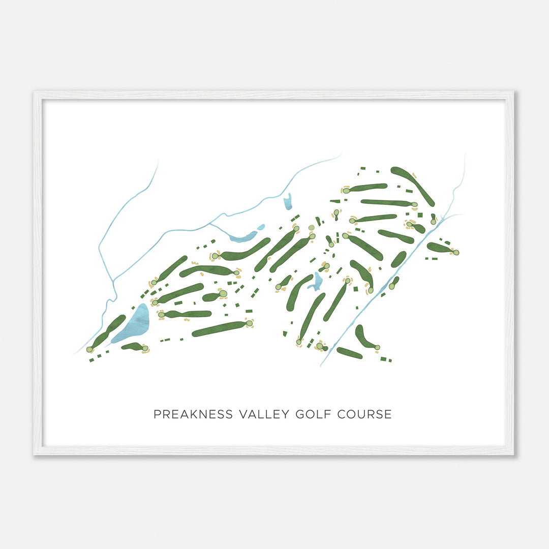 Print of Preakness Valley Golf Course Modern Map