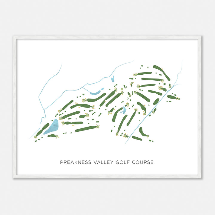 Print of Preakness Valley Golf Course Modern Map