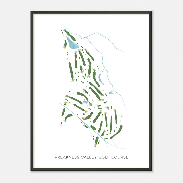 Print of Preakness Valley Golf Course Modern Map