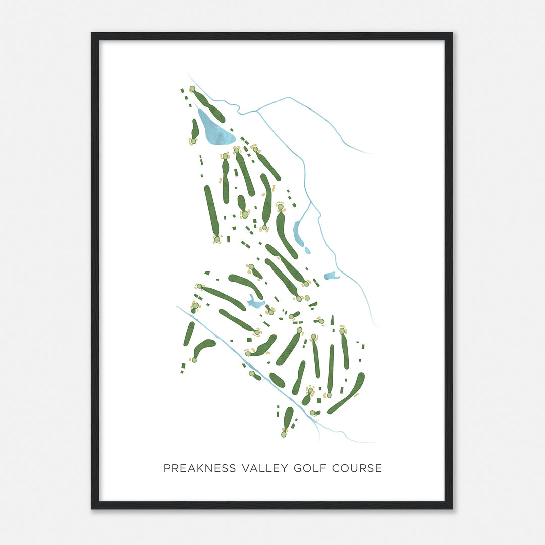 Print of Preakness Valley Golf Course Modern Map