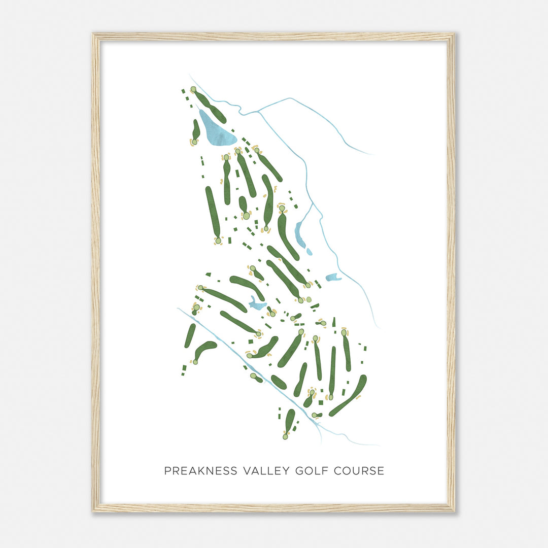Print of Preakness Valley Golf Course Modern Map