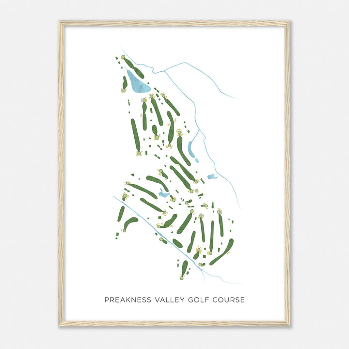 Print of Preakness Valley Golf Course Modern Map