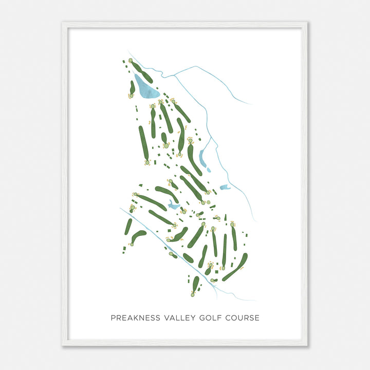 Print of Preakness Valley Golf Course Modern Map