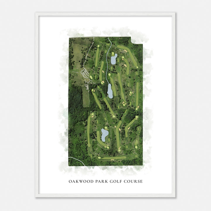 Print of Oakwood Park Golf Course Classic Map