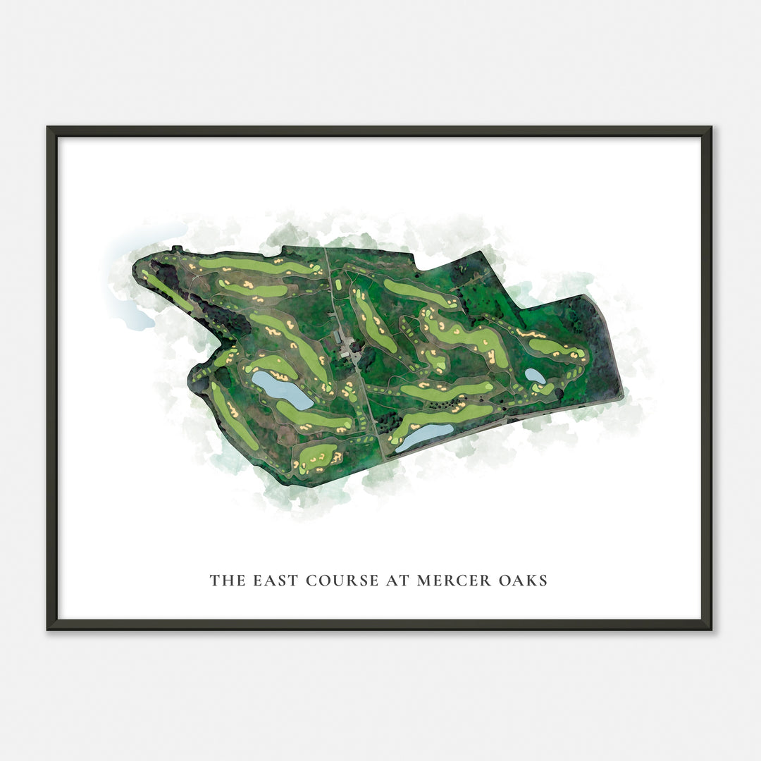 Print of The East Course At Mercer Oaks Classic Map