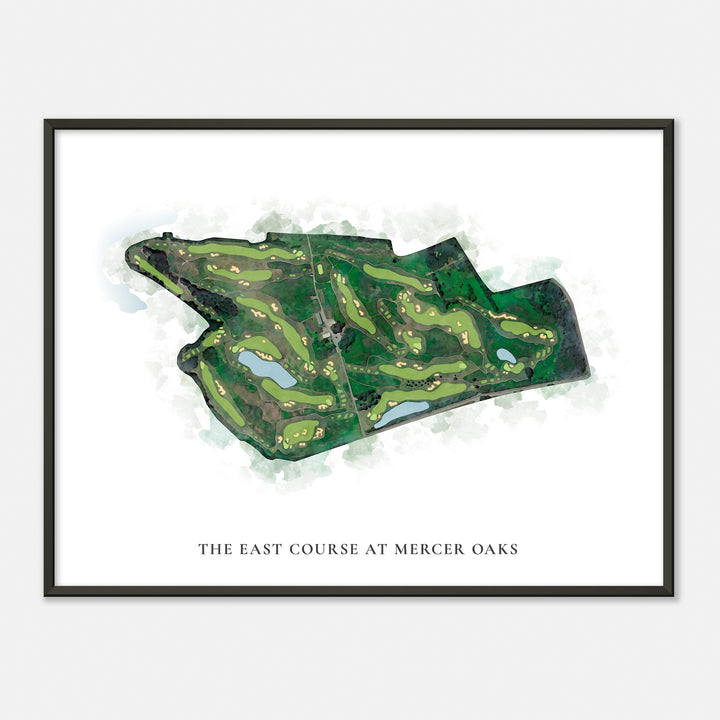 Print of The East Course At Mercer Oaks Classic Map