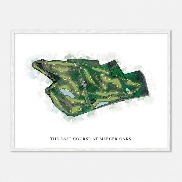 Print of The East Course At Mercer Oaks Classic Map