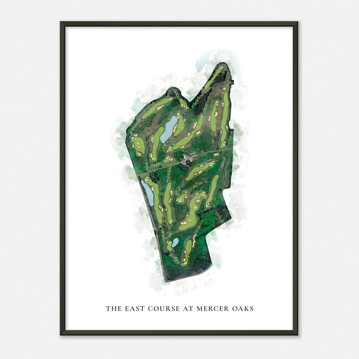 Print of The East Course At Mercer Oaks Classic Map