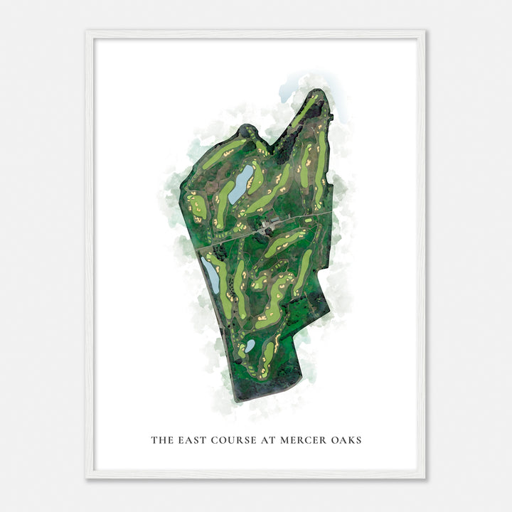 Print of The East Course At Mercer Oaks Classic Map