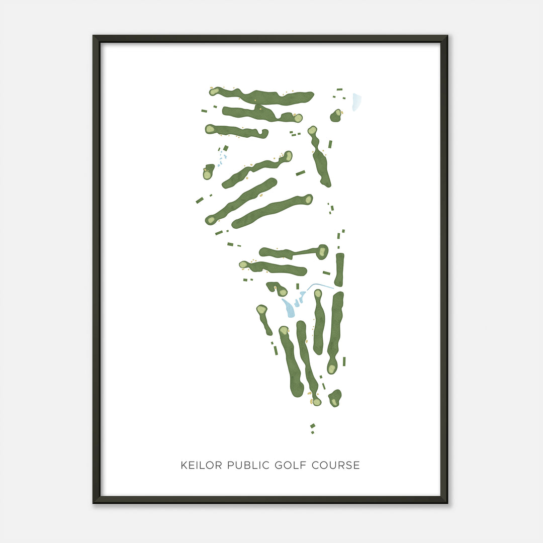 Print of Keilor Public Golf Course Modern Map
