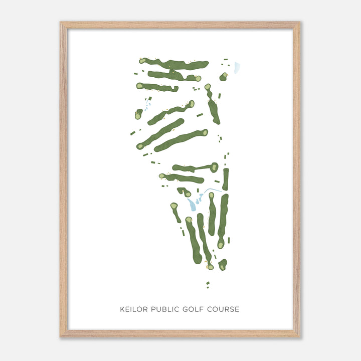 Print of Keilor Public Golf Course Modern Map