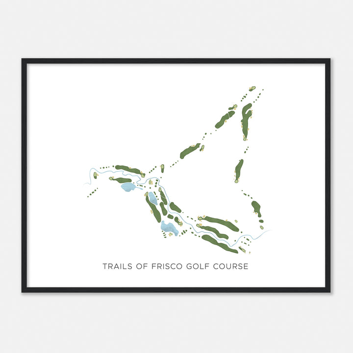 Print of Trails Of Frisco Golf Course Modern Map