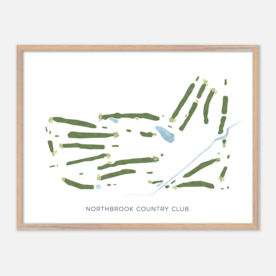 Print of Northbrook Country Club Modern Map