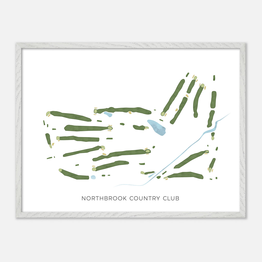 Print of Northbrook Country Club Modern Map