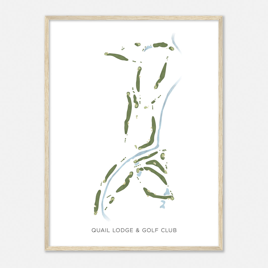 Print of Quail Lodge & Golf Club Modern Map