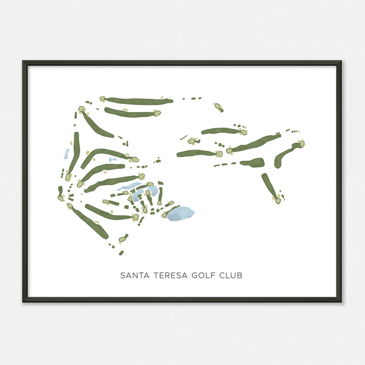 Print of Santa Teresa Golf Club Modern Map