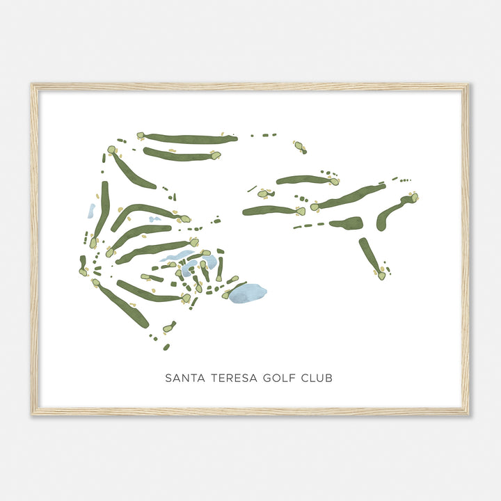 Print of Santa Teresa Golf Club Modern Map
