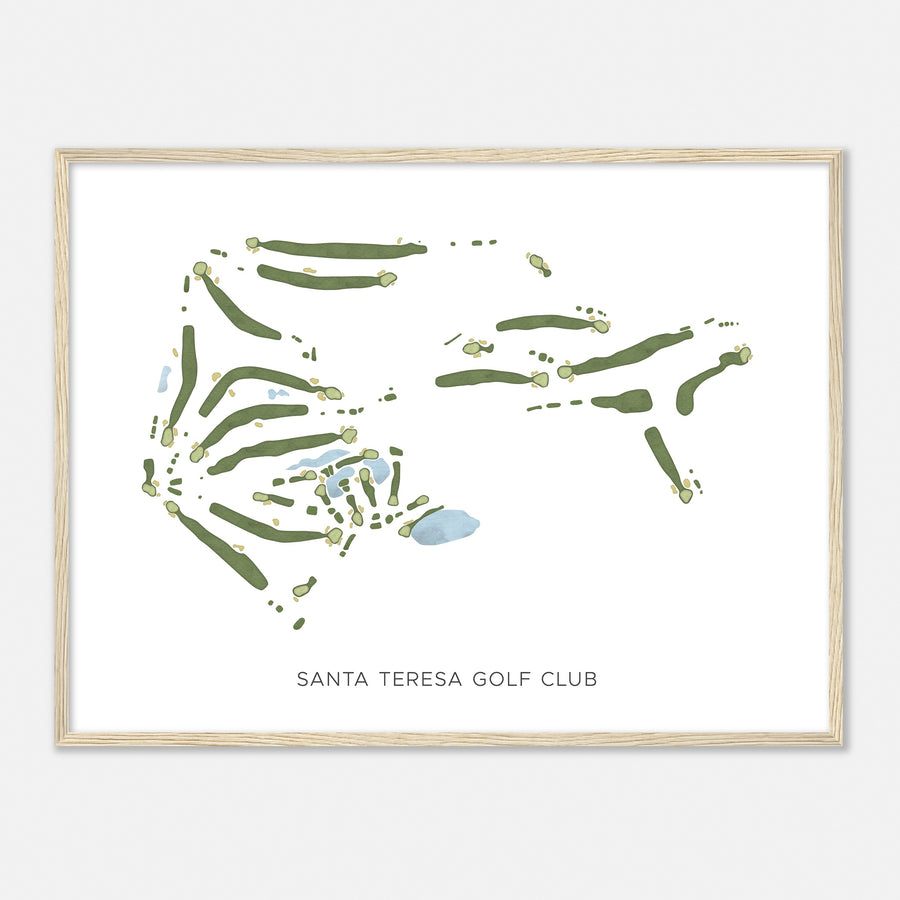 Print of Santa Teresa Golf Club Modern Map