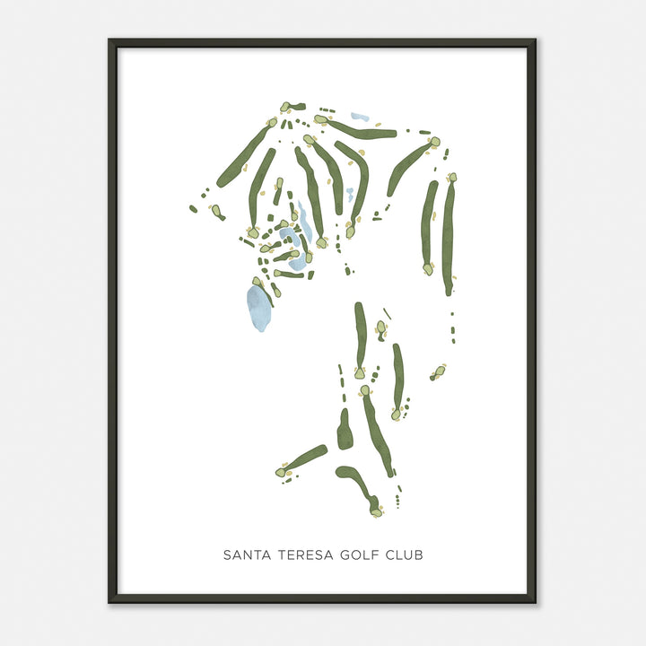 Print of Santa Teresa Golf Club Modern Map