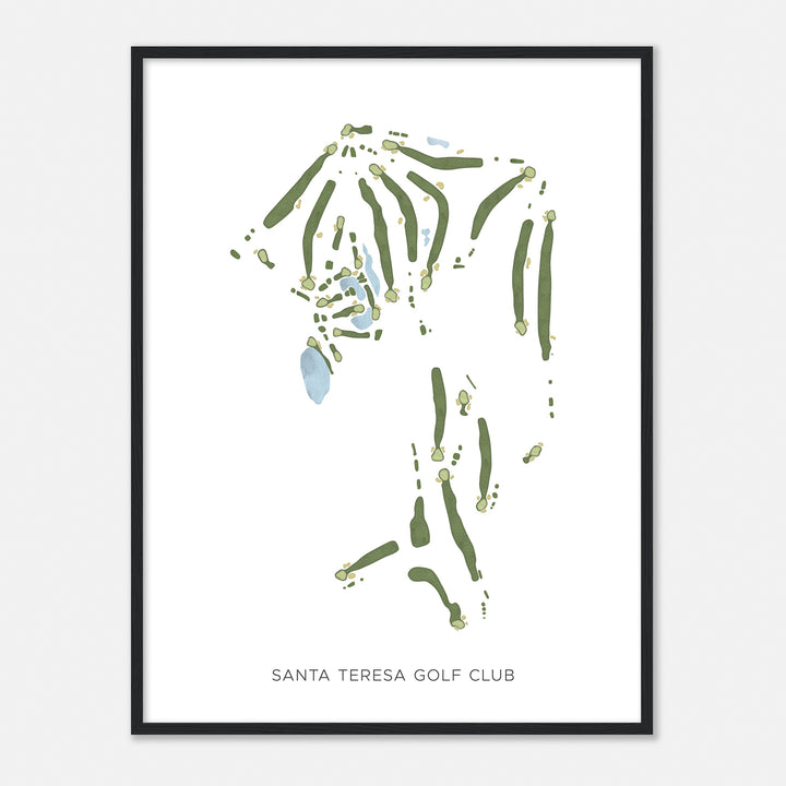 Print of Santa Teresa Golf Club Modern Map