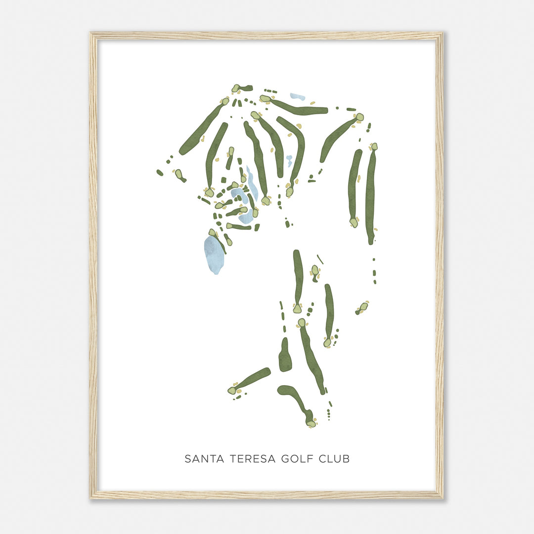 Print of Santa Teresa Golf Club Modern Map