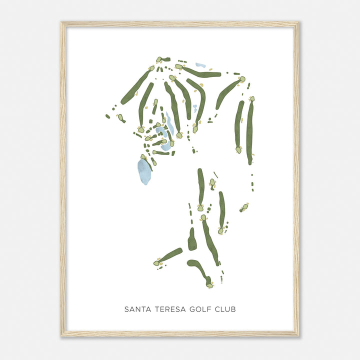 Print of Santa Teresa Golf Club Modern Map